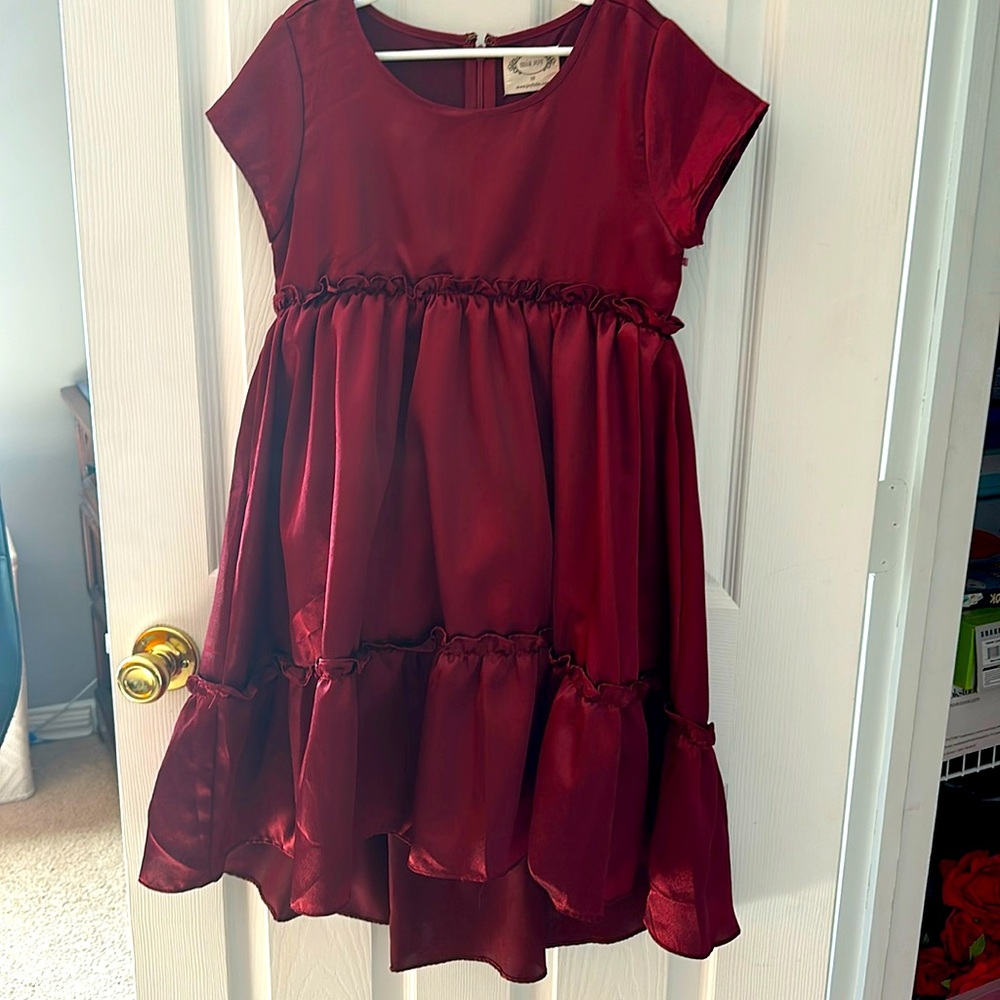 Maroon kids dress - joyfolie